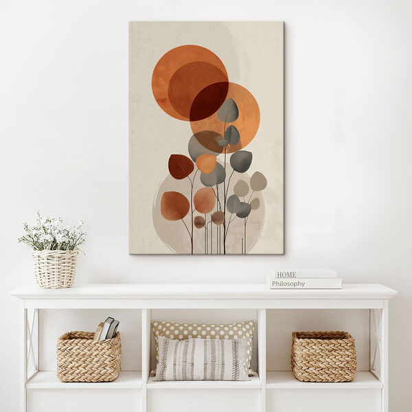 Group of leaves with circles