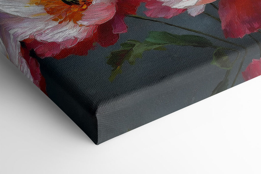 Group of flowers with leaves