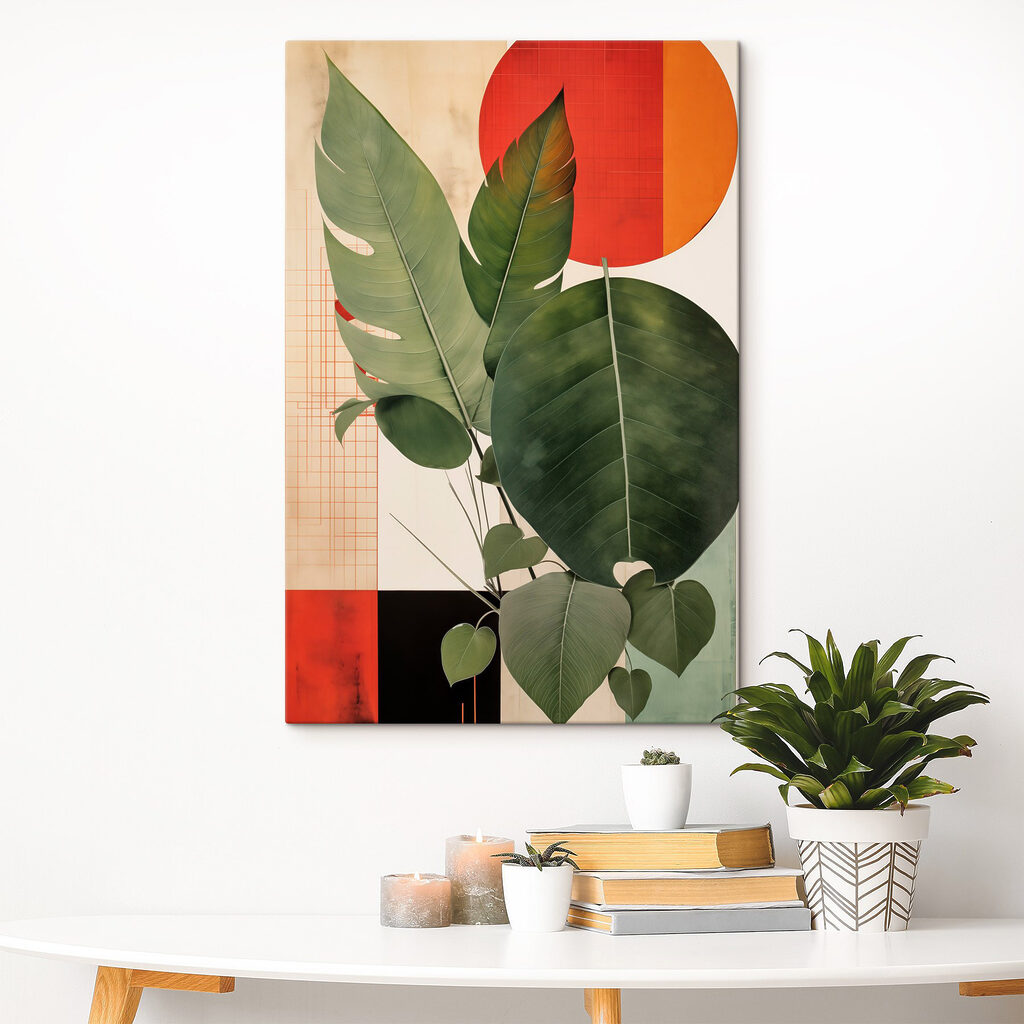 Plant with leaves in a pot