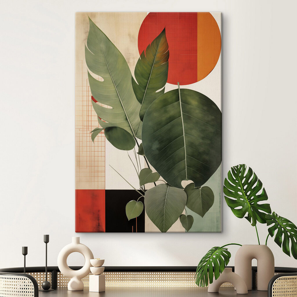 Plant with leaves in a pot