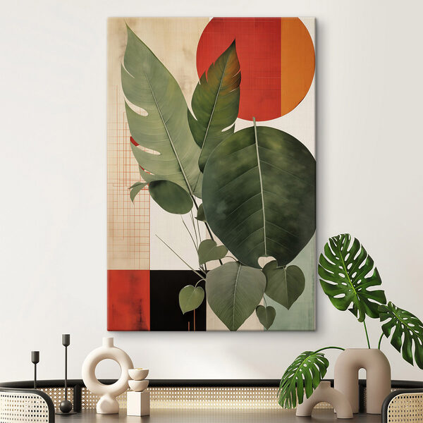 Plant with leaves in a pot