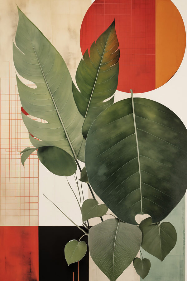 Plant with leaves in a pot