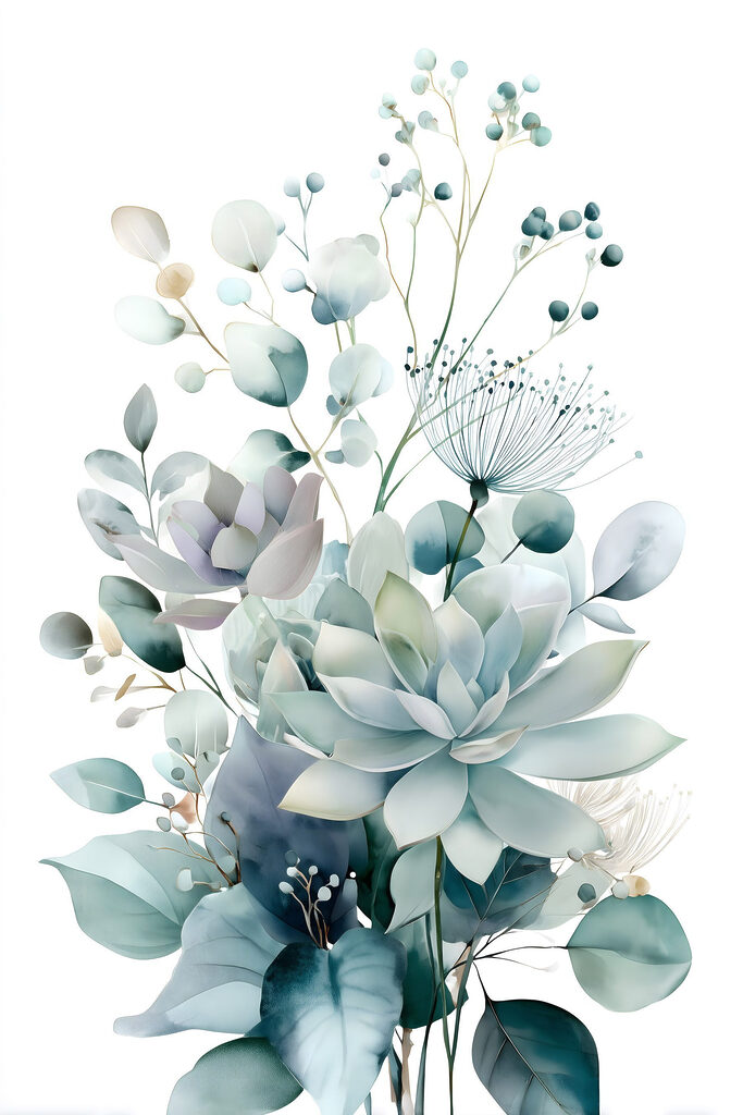 Delicate blooms in soft hues