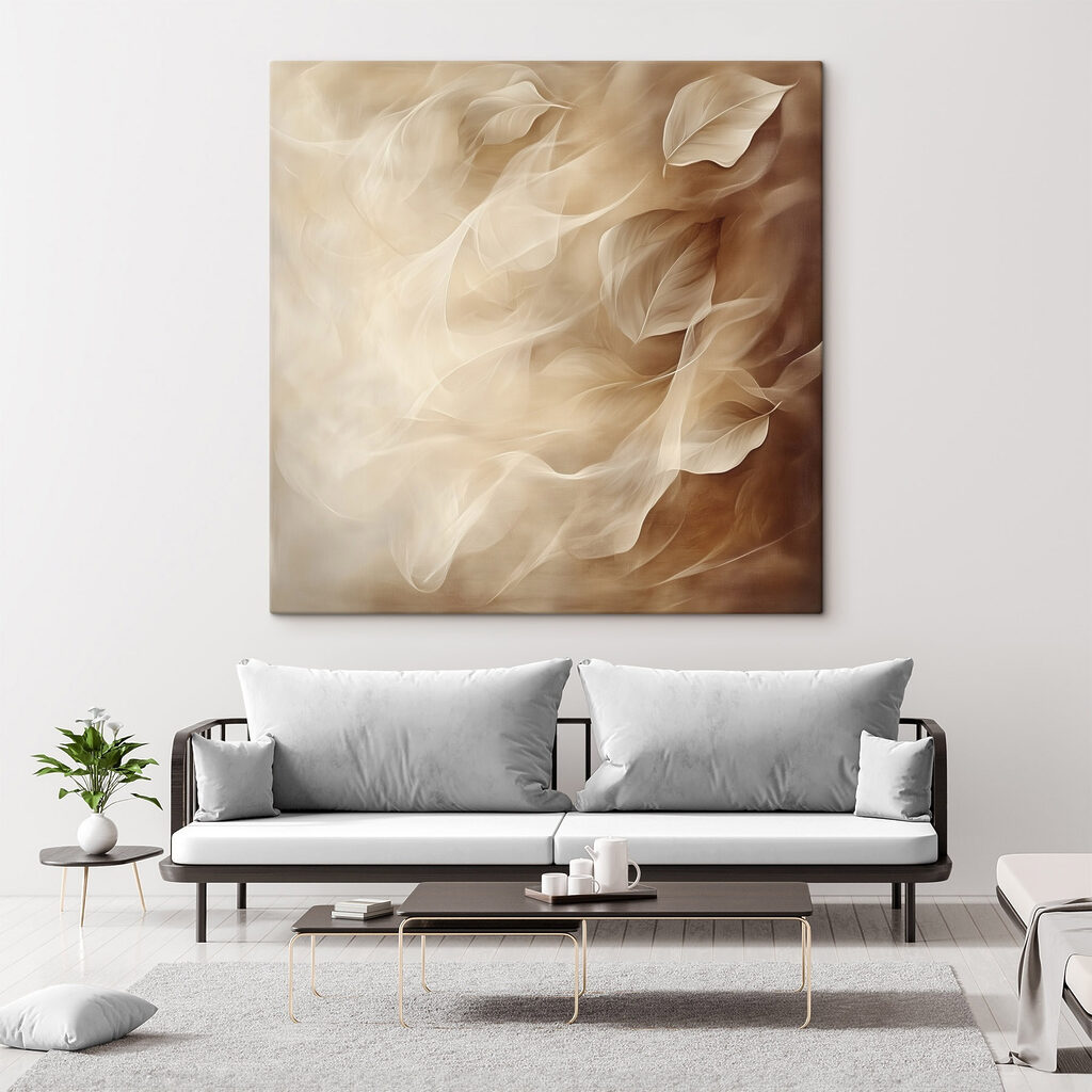 Soft leaves drifting in gentle motion