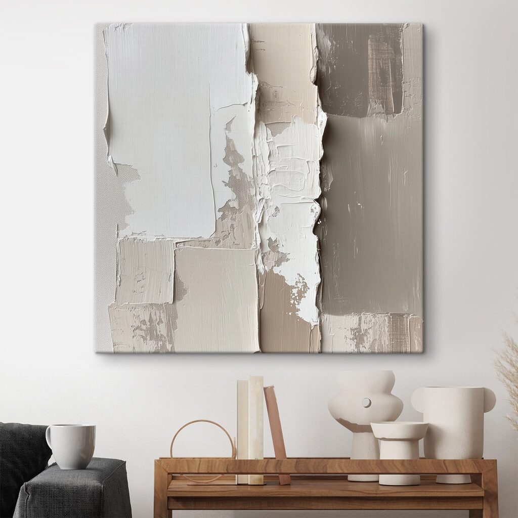 Textured layers of neutral colors