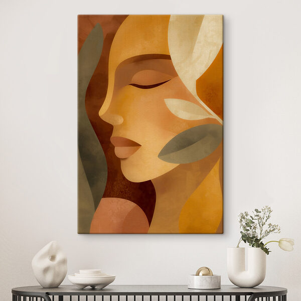 Soft hues in serene profile art Soft hues in serene profile art