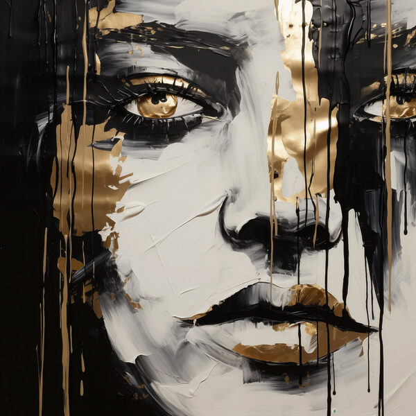 Emotive portrait in contrasting colors