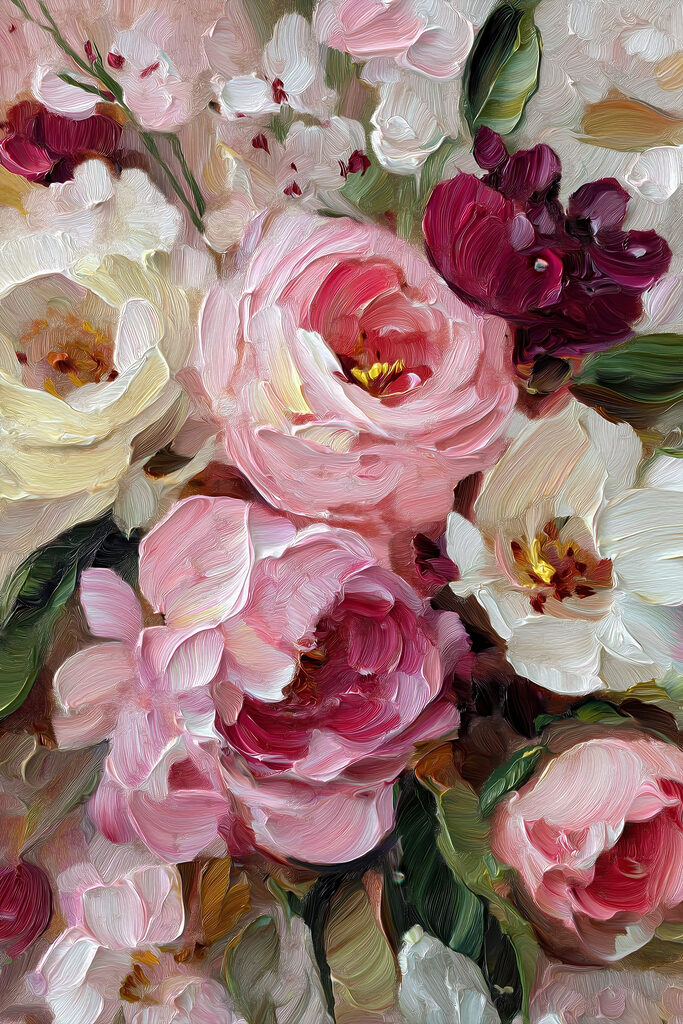 - Blossoming petals in soft hues - Blossoming petals in soft hues