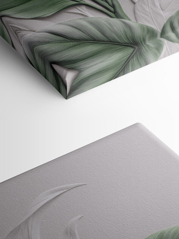 Lush greenery on textured background