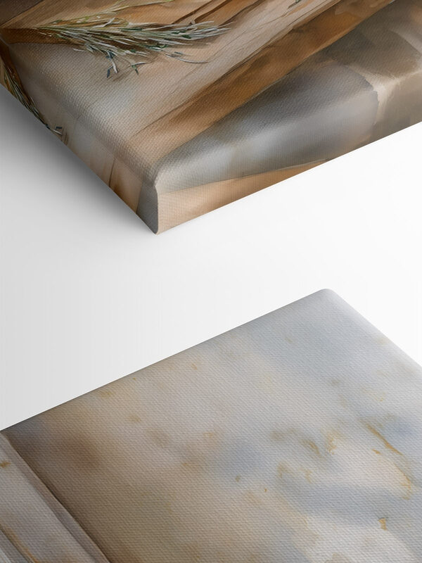 Painting of food on a table