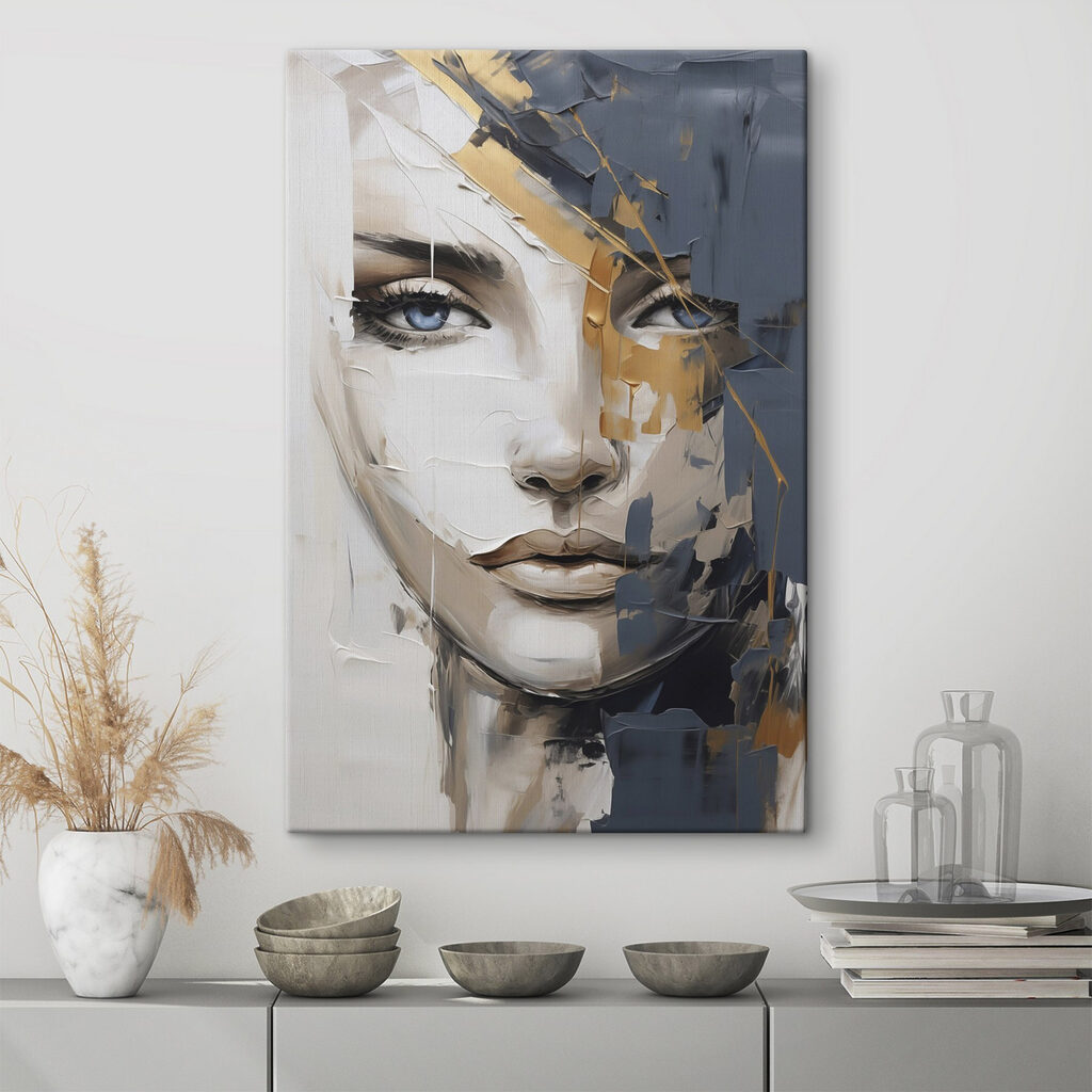 Painting of a woman's face