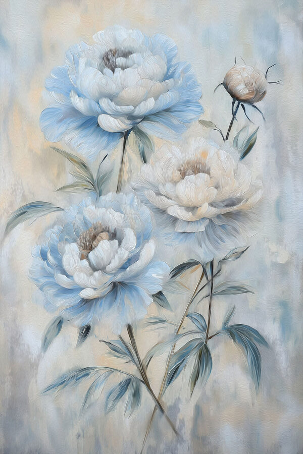 Painting of flowers on a wall