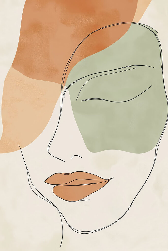 Drawing of a woman's face Drawing of a woman's face