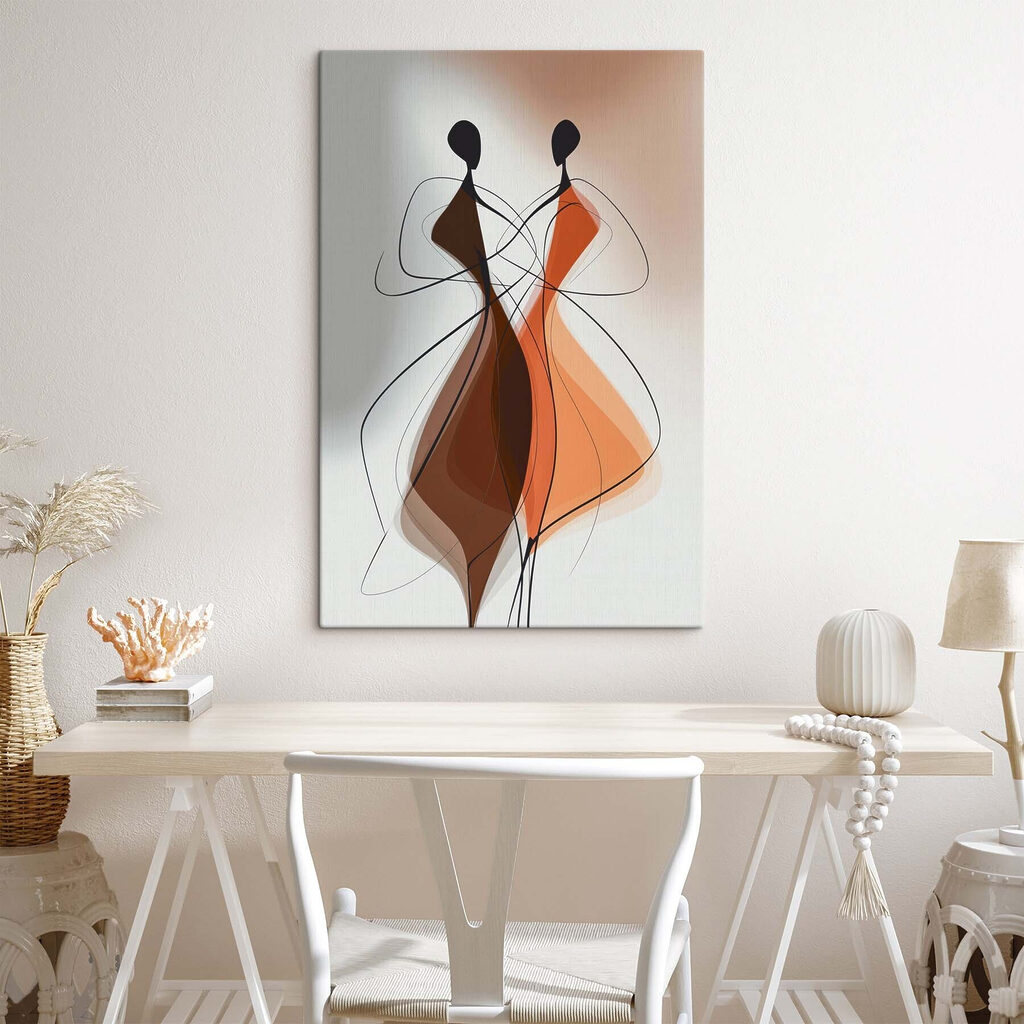 Drawing of two women in dresses Drawing of two women in dresses