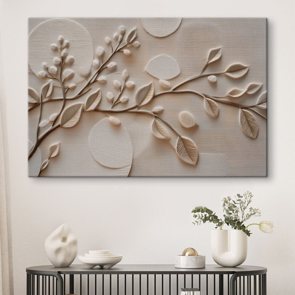 Nature-inspired textured wall art Nature-inspired textured wall art