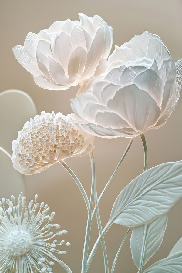 Delicate blooms in soft hues