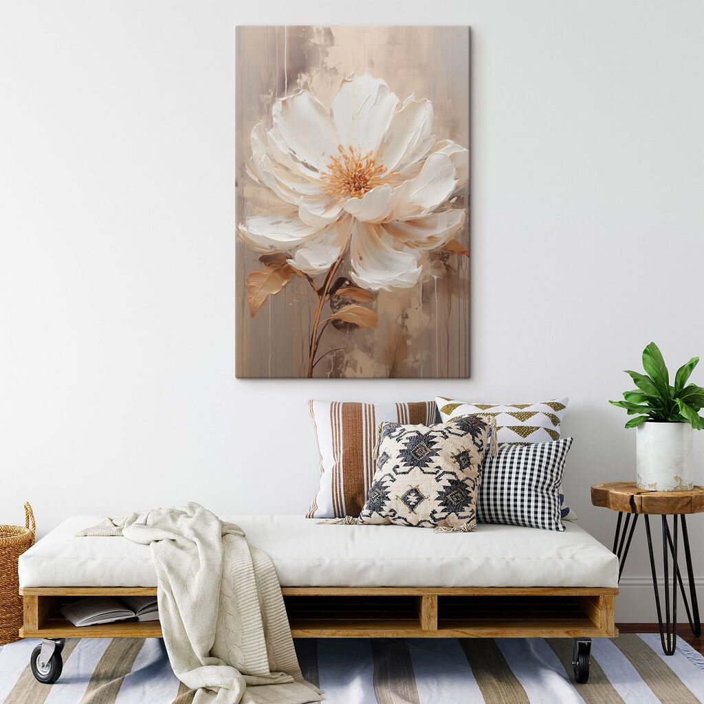Painting of a white flower Painting of a white flower
