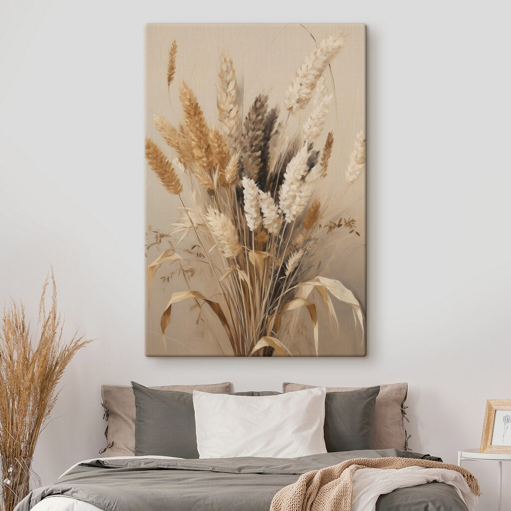 Bunch of wheat in a vase