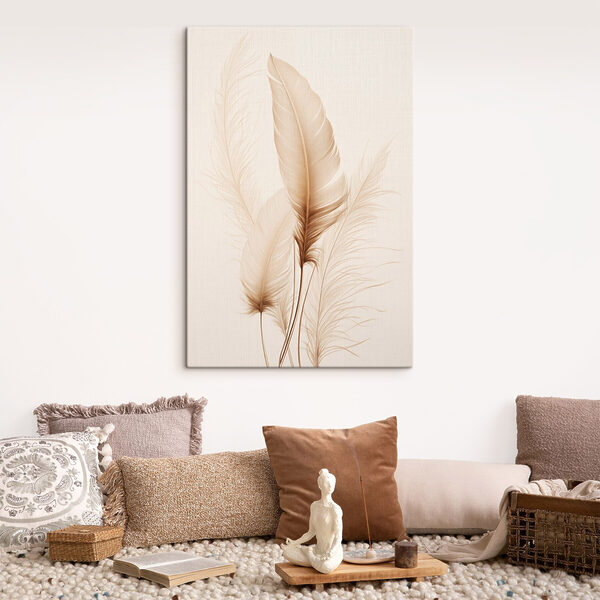 Delicate feathers against soft backdrop Delicate feathers against soft backdrop
