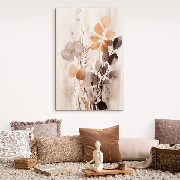 Painting of flowers and leaves Painting of flowers and leaves