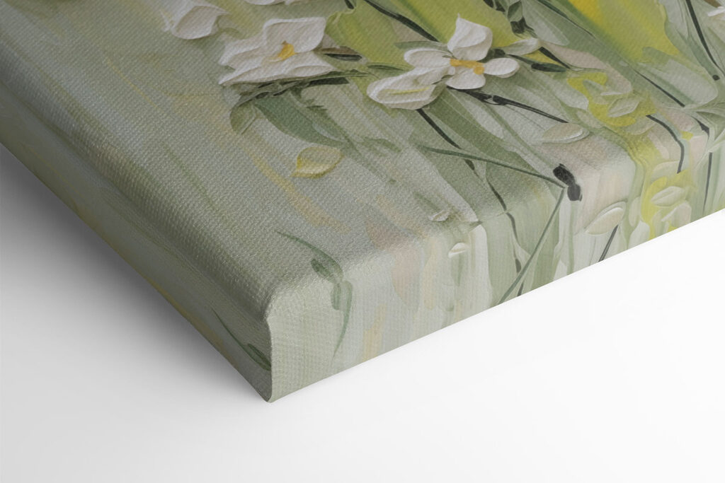 Painting of flowers on a wall