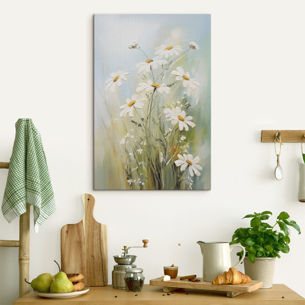 Painting of white flowers