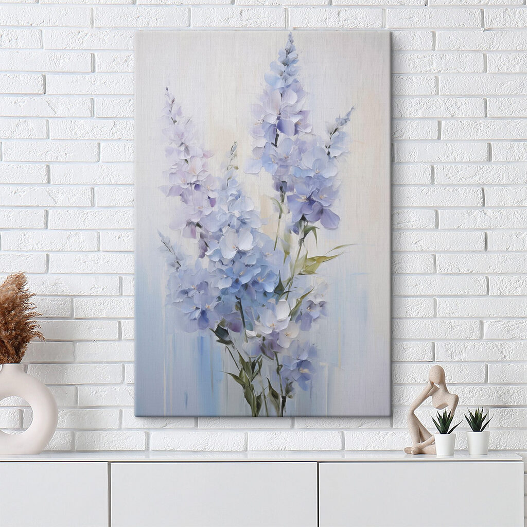 Painting of flowers on a white background