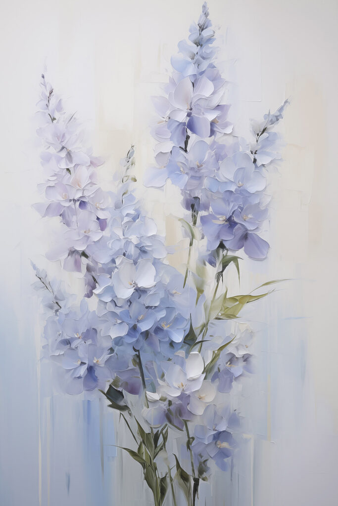 Painting of flowers on a white background