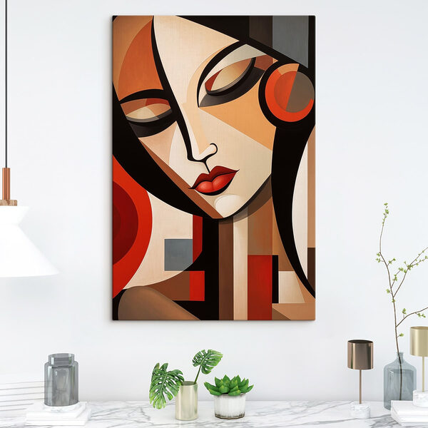 Painting of a woman's face Painting of a woman's face