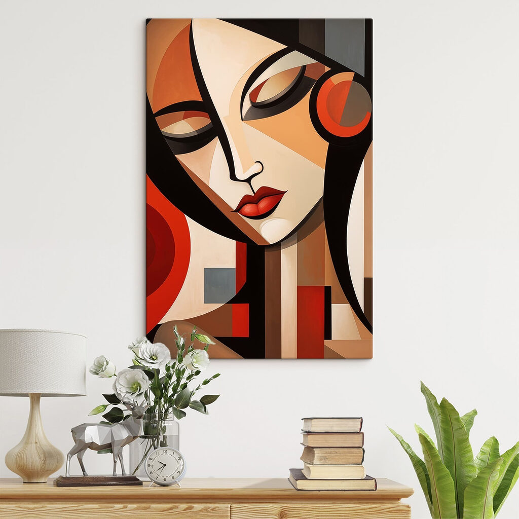 Painting of a woman's face Painting of a woman's face