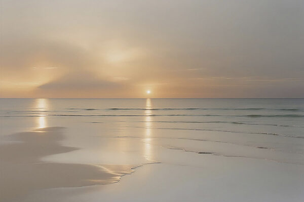 Sunset over a beach