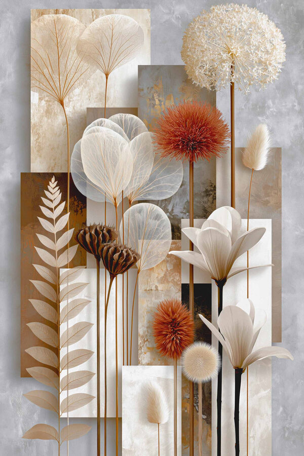 Wall art of flowers and plants Wall art of flowers and plants