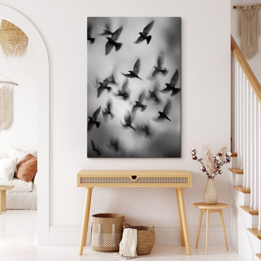 Flock of birds flying in the sky Flock of birds flying in the sky
