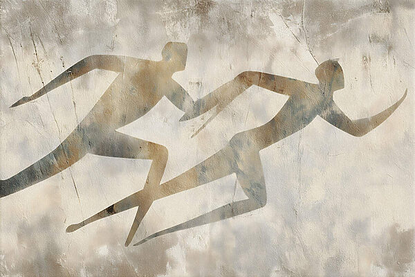 Drawing of a running man Drawing of a running man