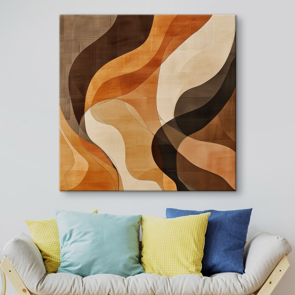 Brown and white wavy pattern Brown and white wavy pattern