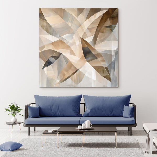 Abstract waves of warm hues