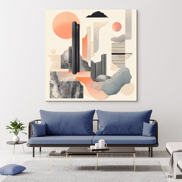 Collage of different shapes and colors
