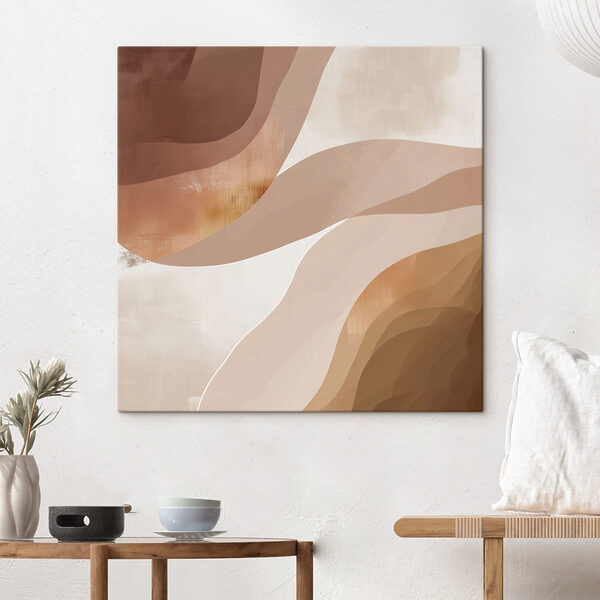 Soft waves in warm earth tones