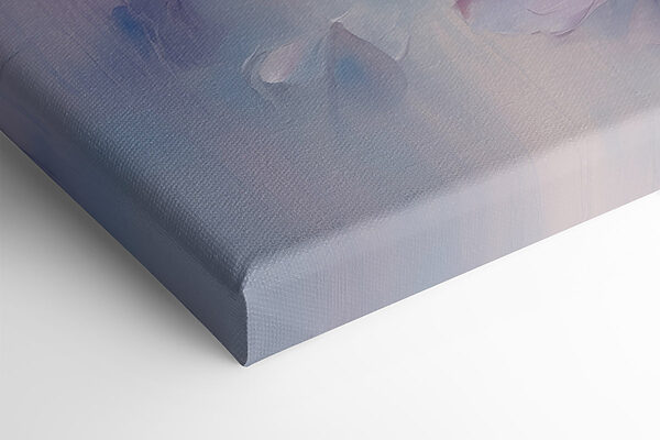 Painting of flowers on a white surface
