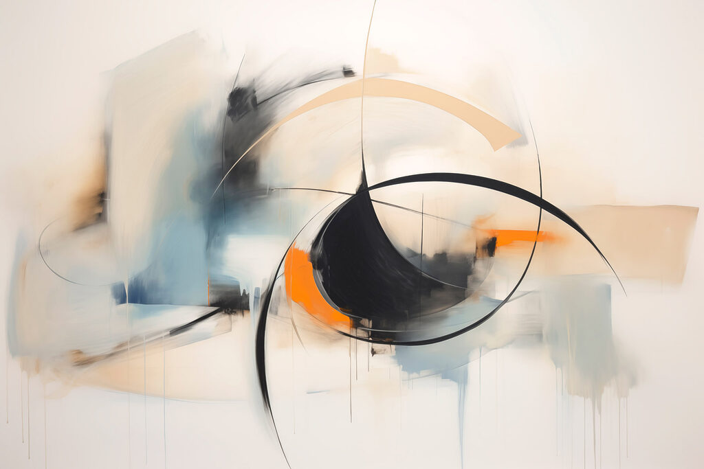 Painting of a circle and a circle