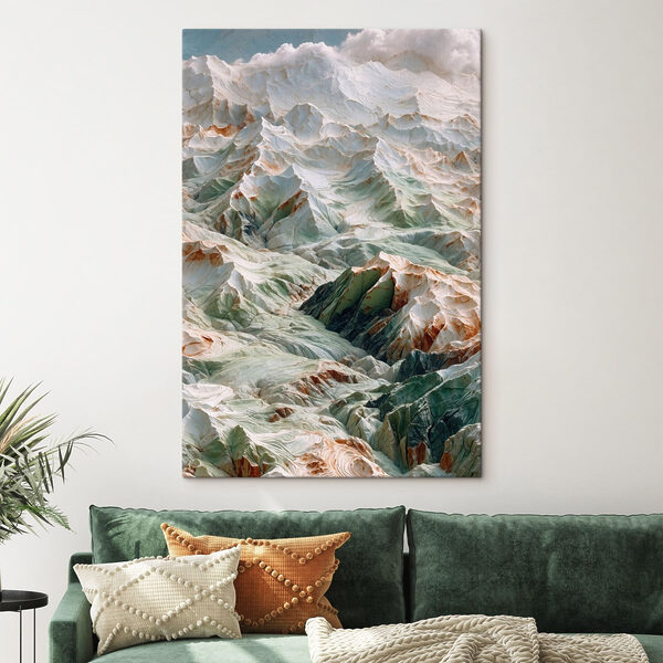 Mountain range with snow