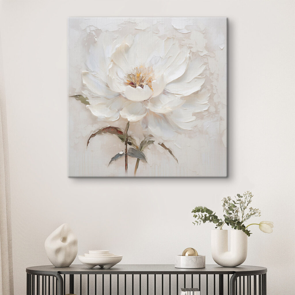 Painting of a white flower