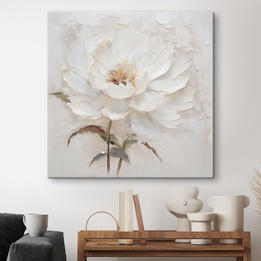 Painting of a white flower