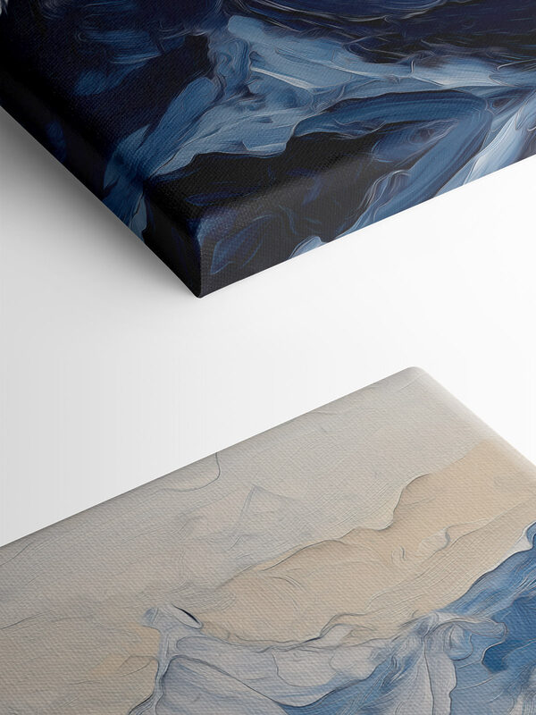 Painting of waves and clouds