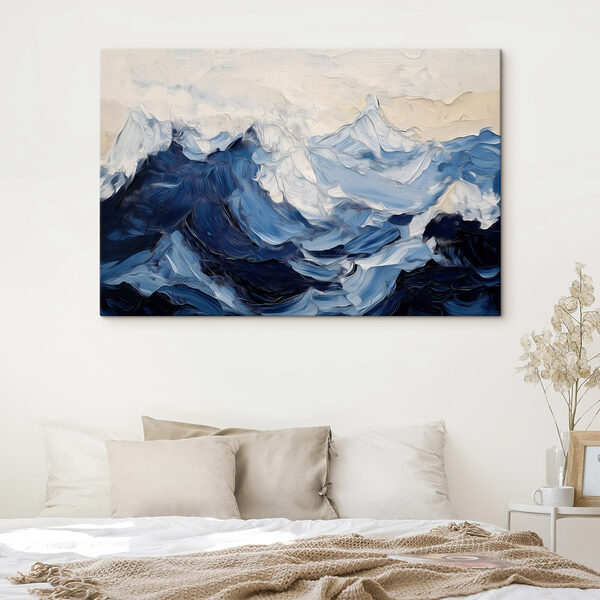 Painting of waves and clouds