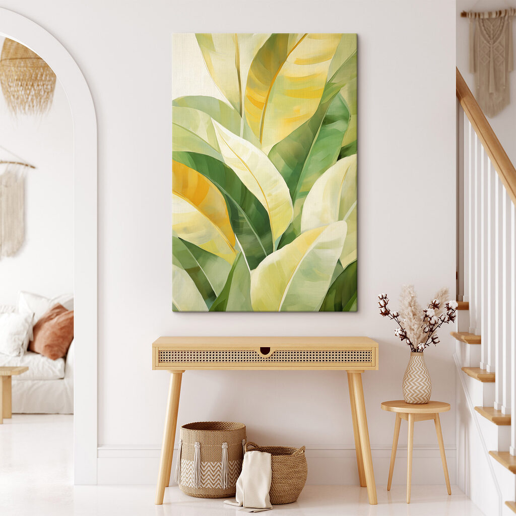 Fresh greens and soft yellows blend beautifully