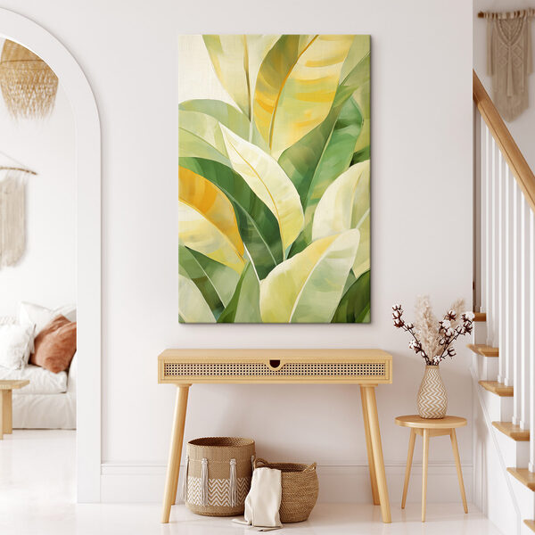 Fresh greens and soft yellows blend beautifully