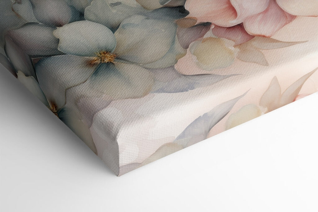 Painting of flowers and leaves