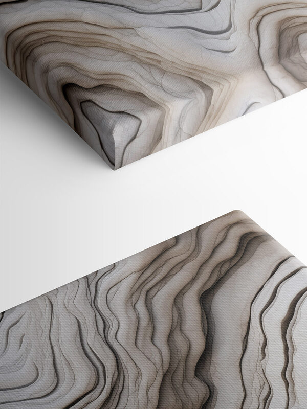 White and grey wavy surface