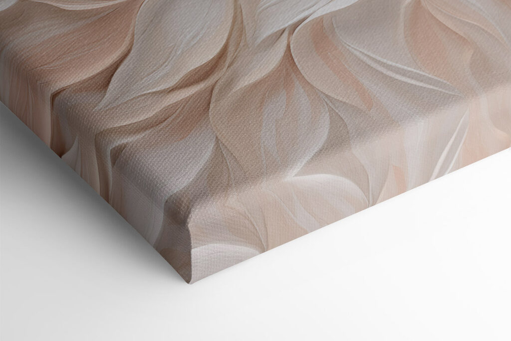 White and pink leafy pattern